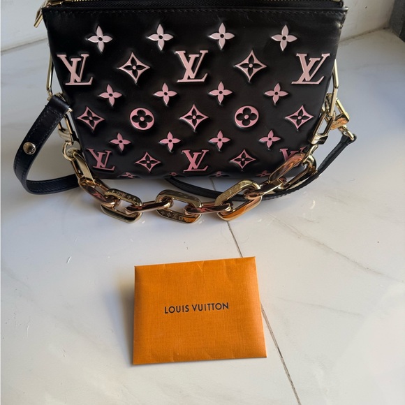 Louis Vuitton Coussin BB Black with Gold and Pink Accents - Picture 6 of 16